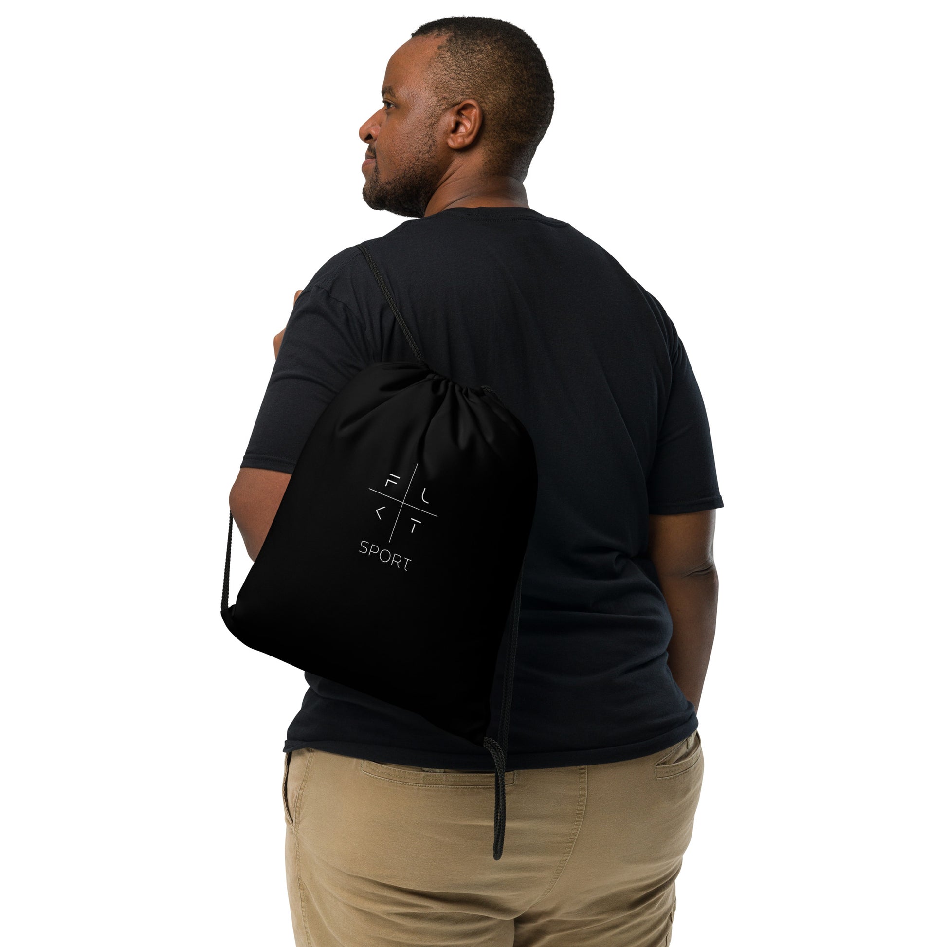 FLAKOUT Sport Unisex Drawstring Bag - Black - FLAKOUT