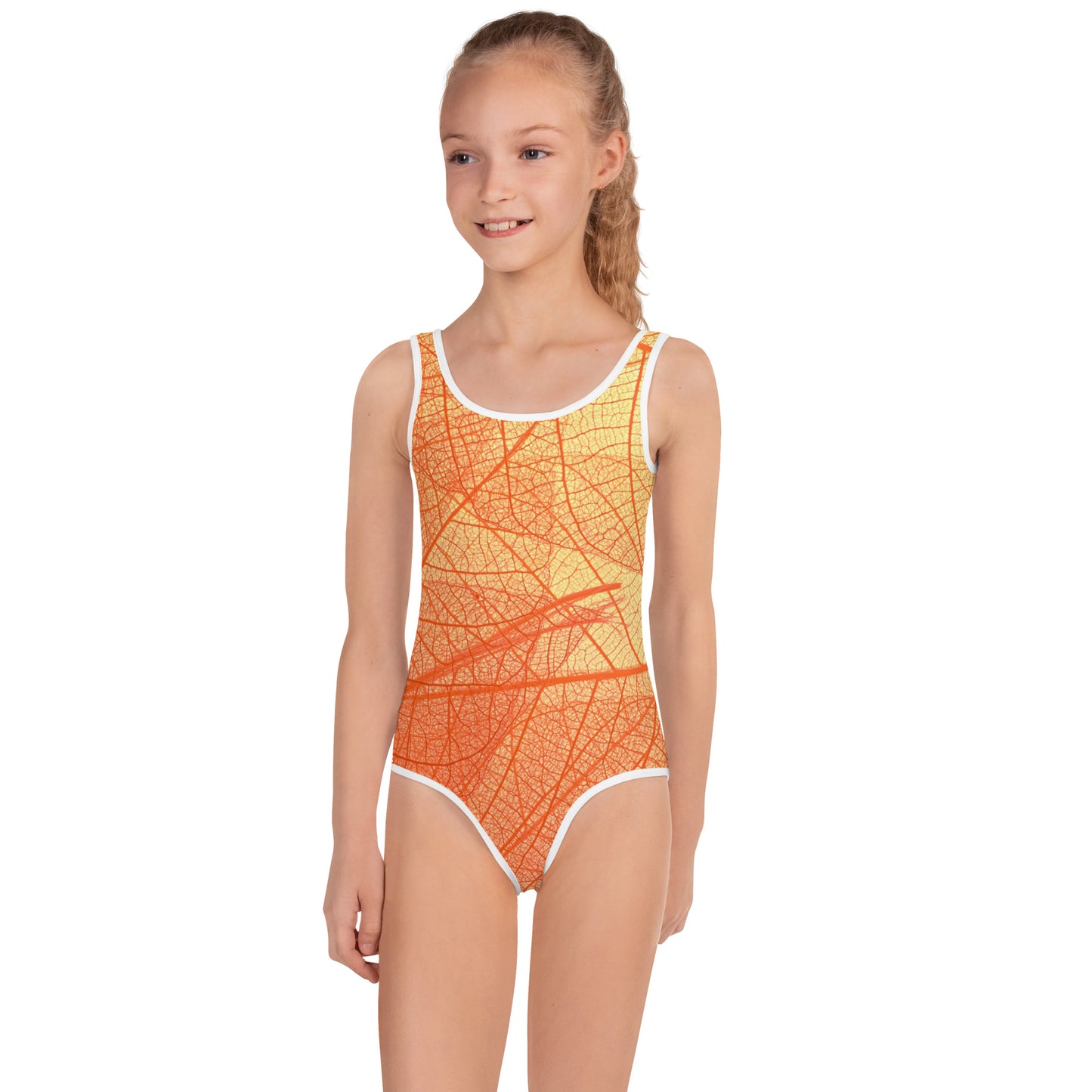 Vermilion Wisps Girl's Swimsuit - FLAKOUT