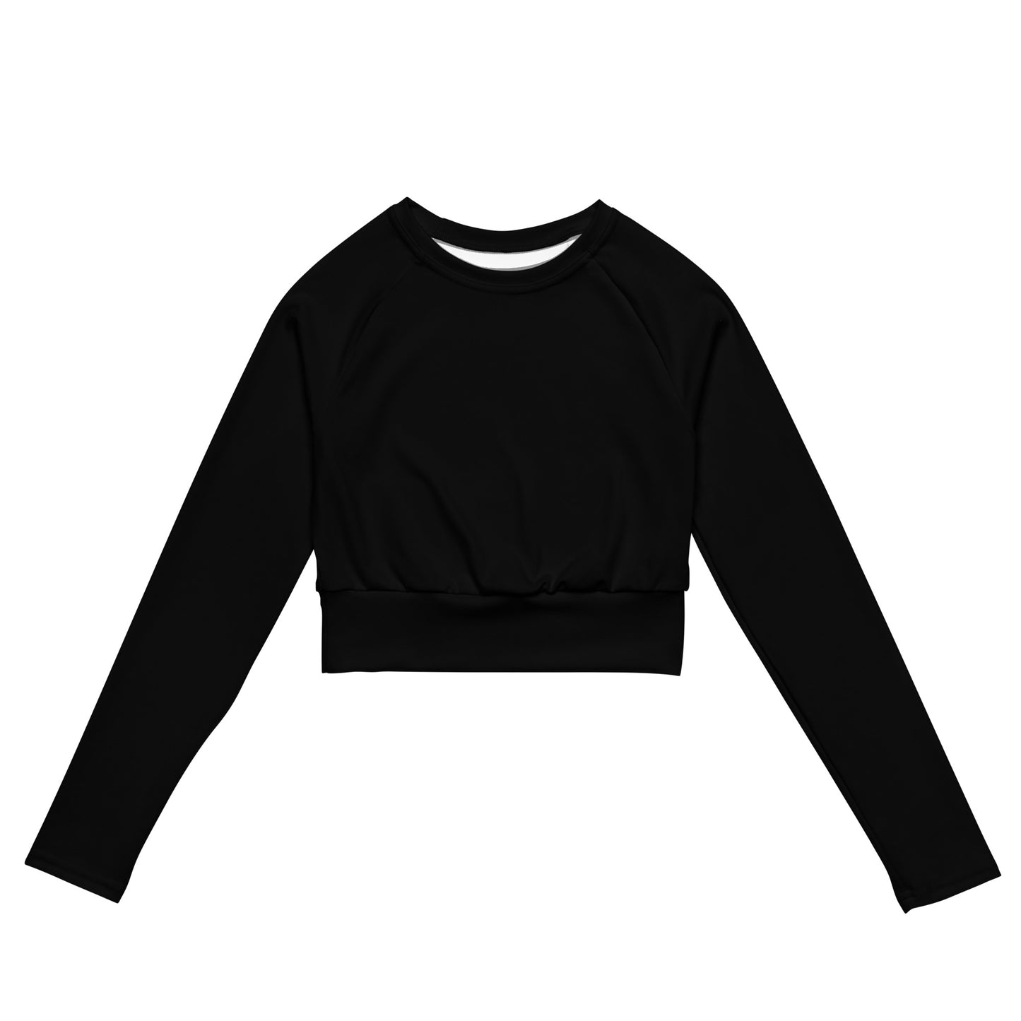 Women's Recycled Long-sleeve Crop Top - Black