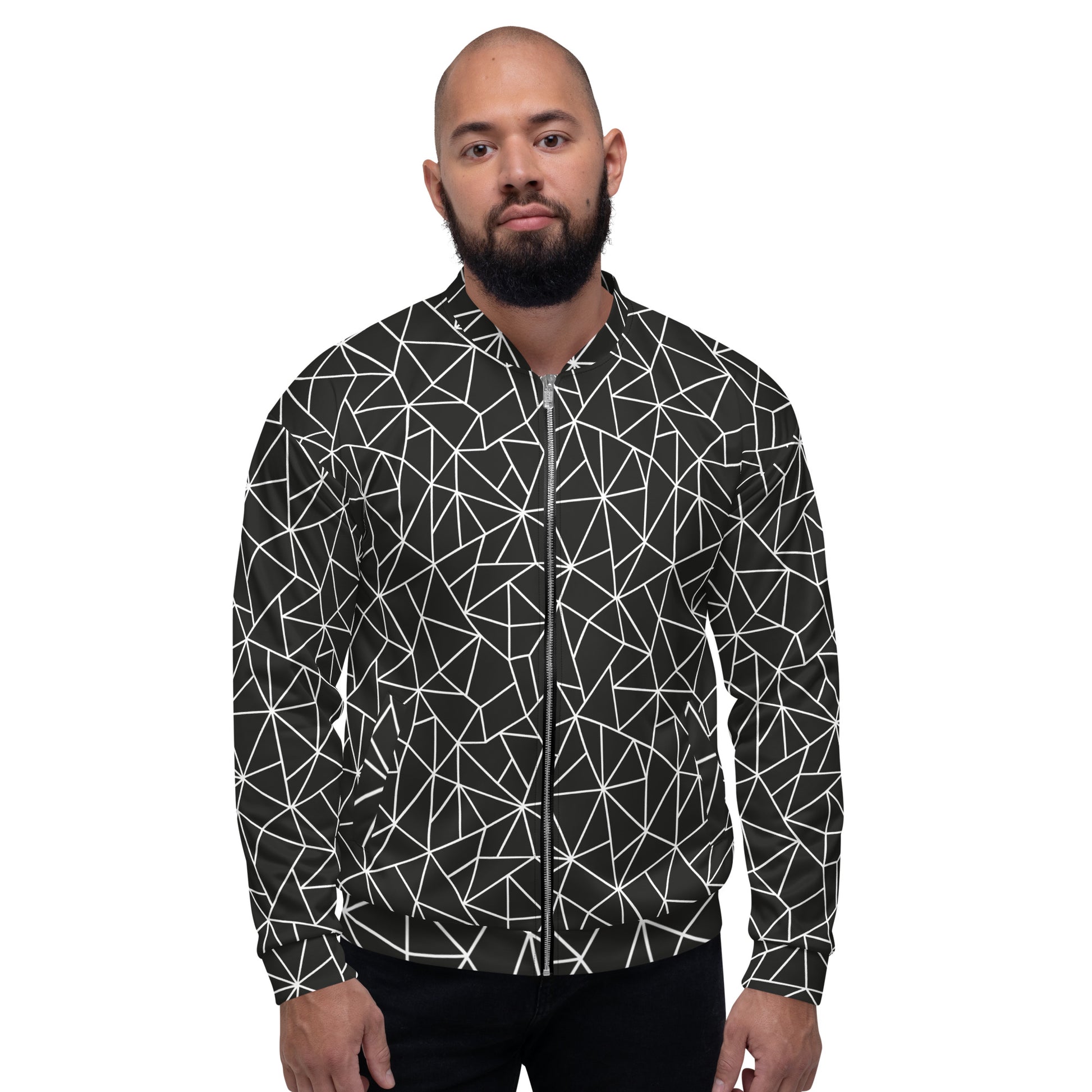 Angular Allure Men's Bomber Jacket - FLAKOUT