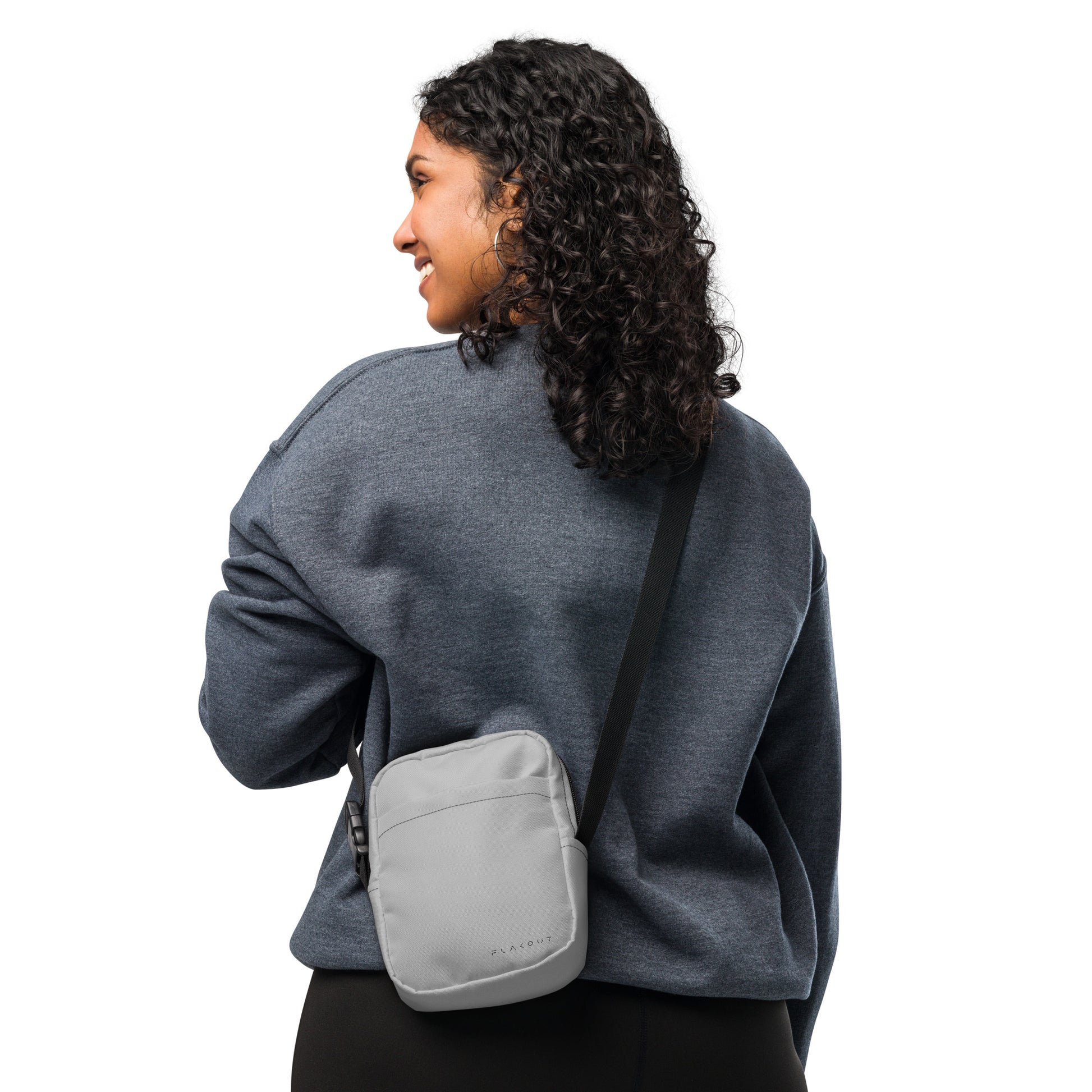 Unisex Water-resistant Crossbody Bag - Grey - FLAKOUT