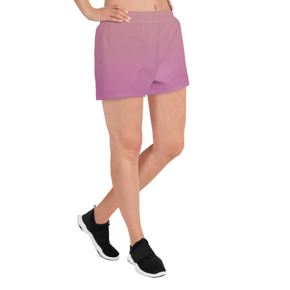 FLAKOUT Sport Rosy Twilight Women’s Recycled Athletic Shorts - FLAKOUT