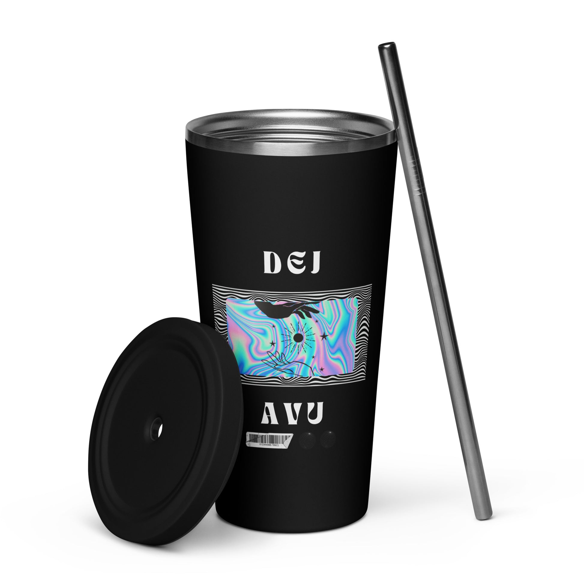 Echoes Of Dejavu Insulated Tumbler With A Straw - FLAKOUT