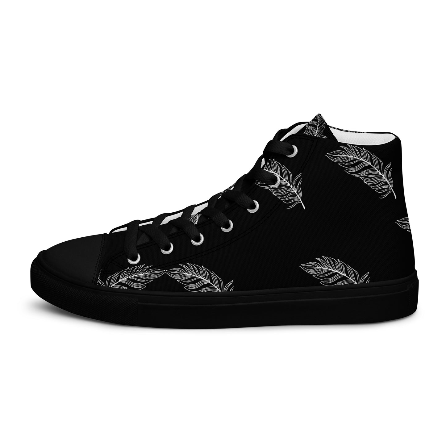 Ethereal Plumes Men’s High Top Canvas Shoes - FLAKOUT