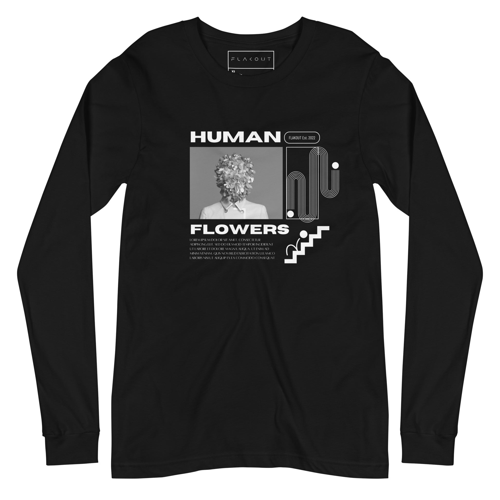 Human Flowers Floral Blooming Long Sleeve Tee - FLAKOUT