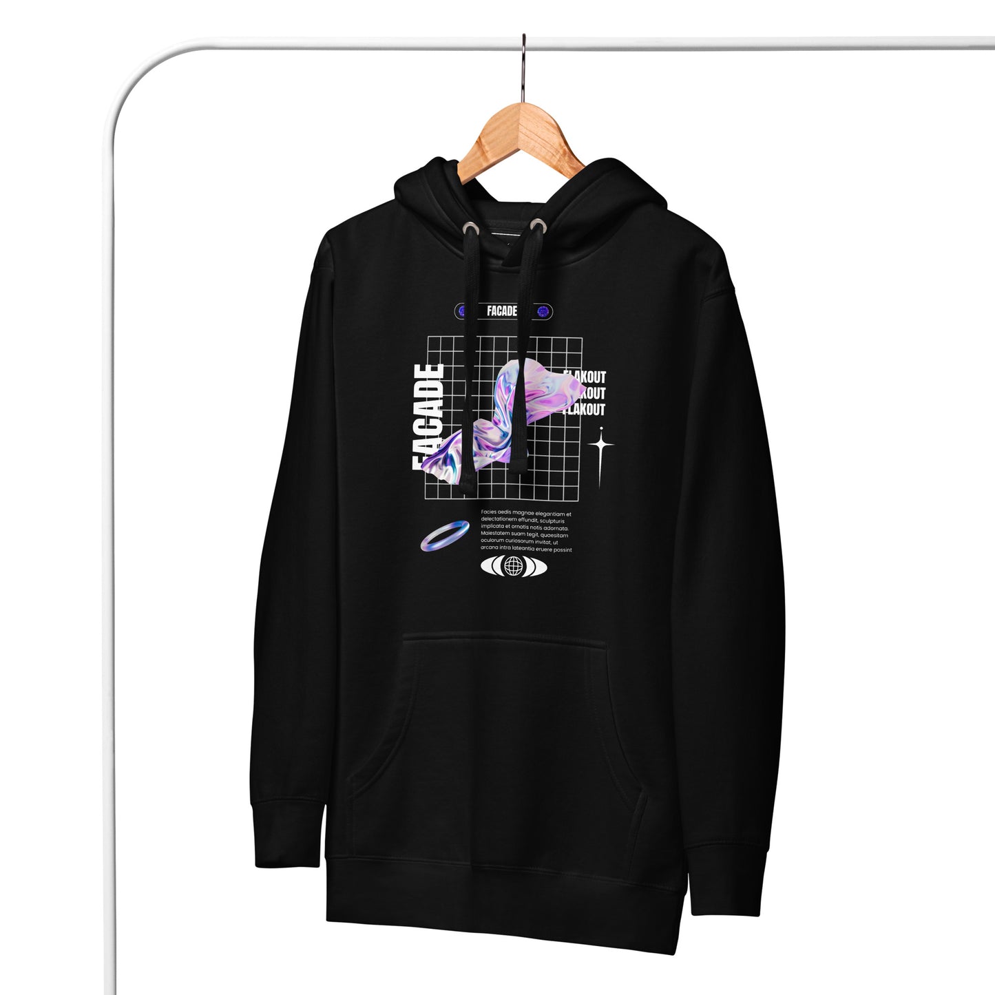 Facade Unisex Hoodie - FLAKOUT