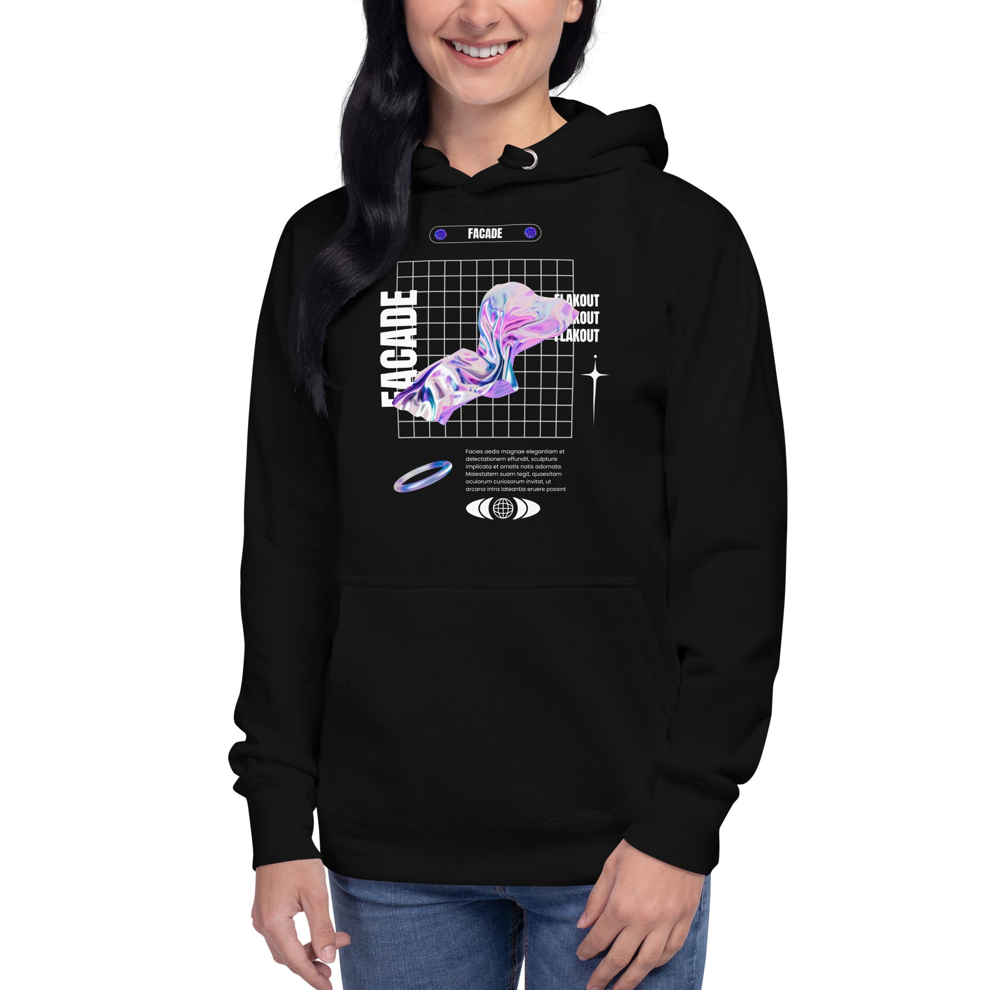 Facade Unisex Hoodie - FLAKOUT