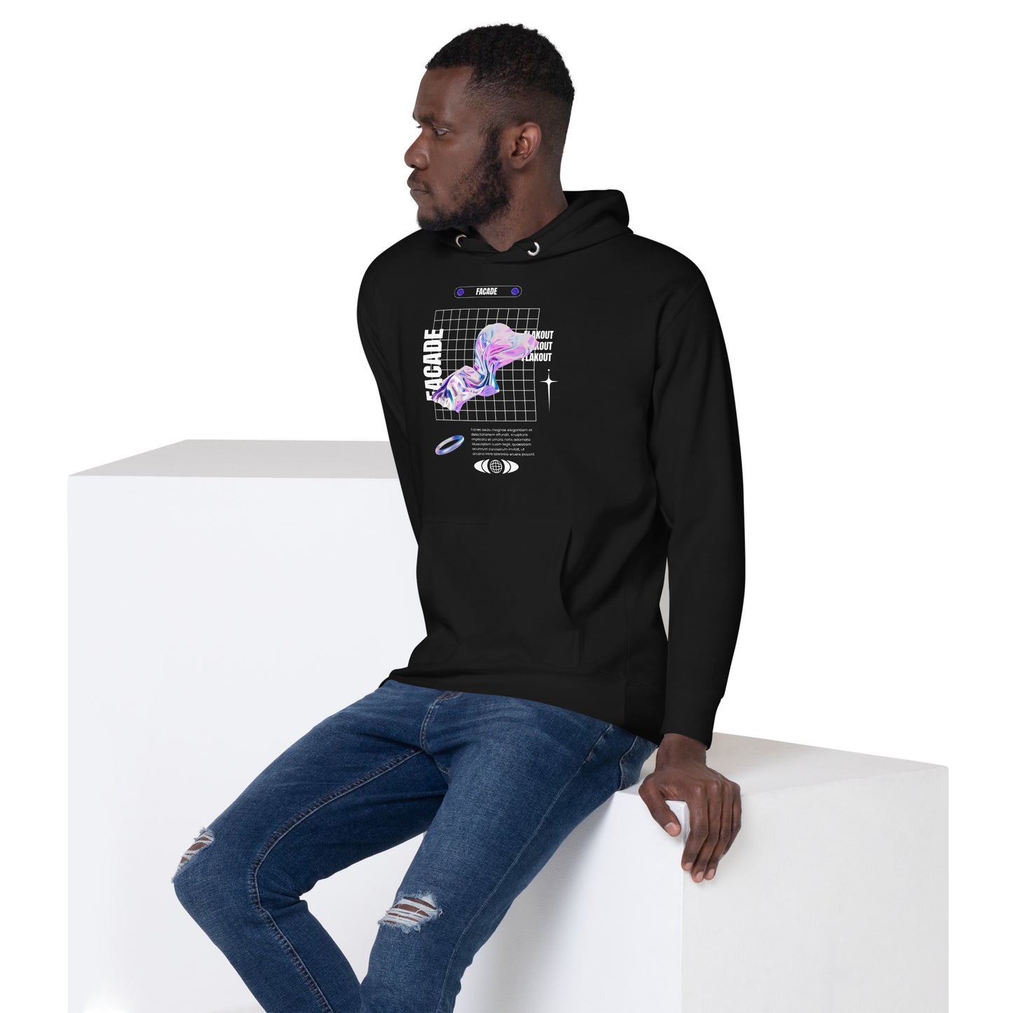 Facade Unisex Hoodie - FLAKOUT