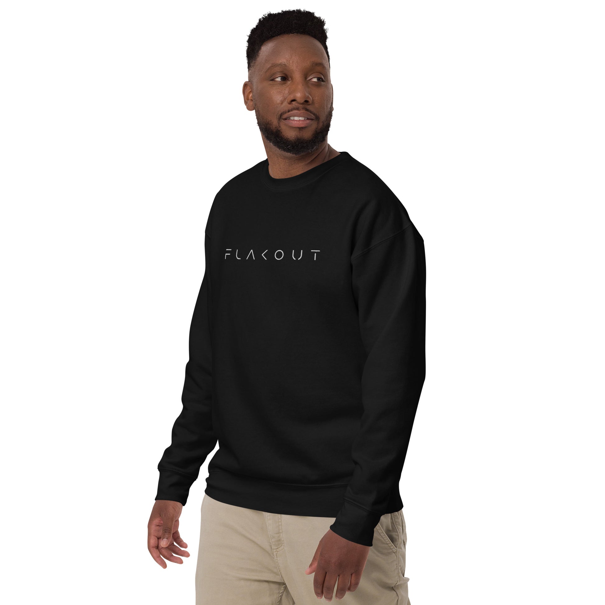 FLAKOUT Logo Embroidered Unisex Fleece Sweatshirt - FLAKOUT