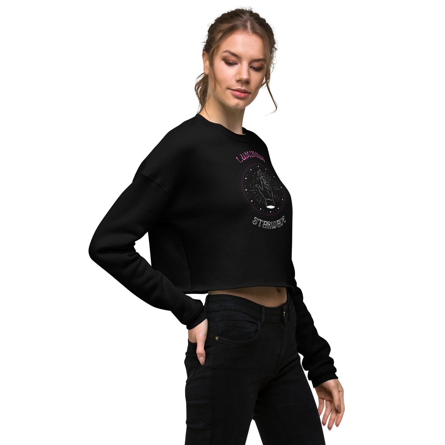 Luminous Starwave Women's Crop Sweatshirt - FLAKOUT