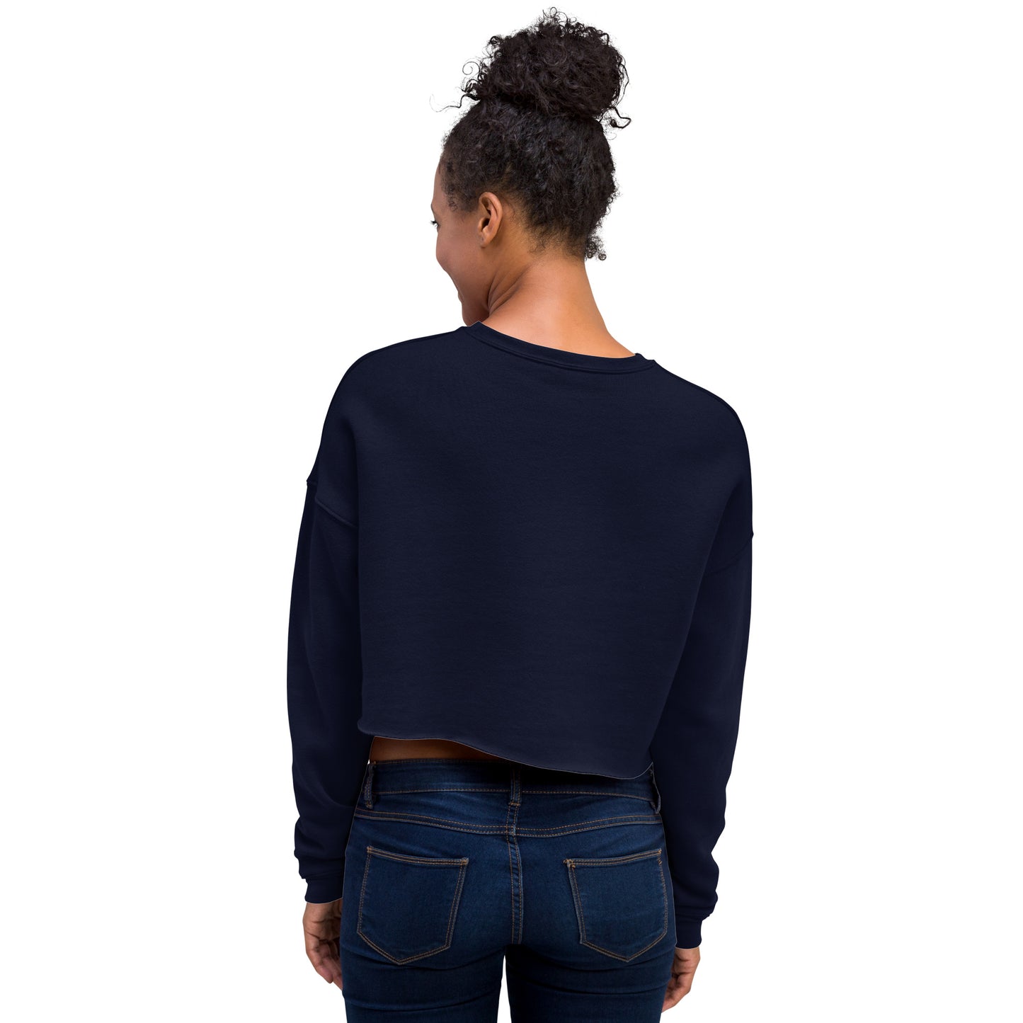 Limerence Women's Crop Sweatshirt - Navy - FLAKOUT