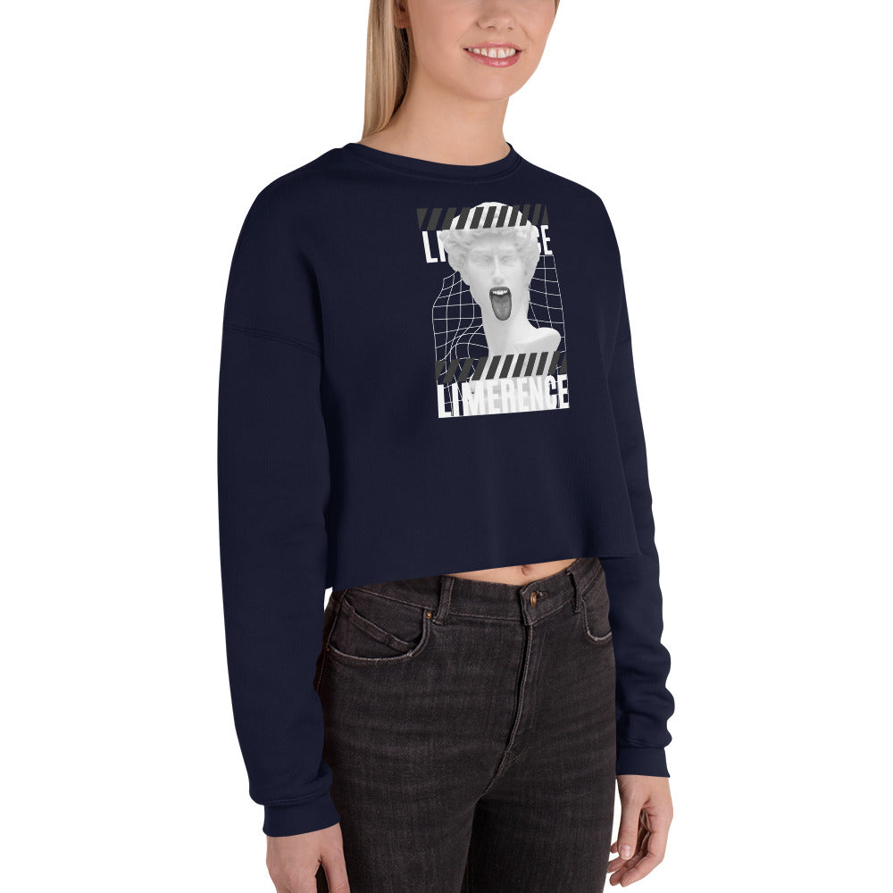 Limerence Women's Crop Sweatshirt - Navy - FLAKOUT