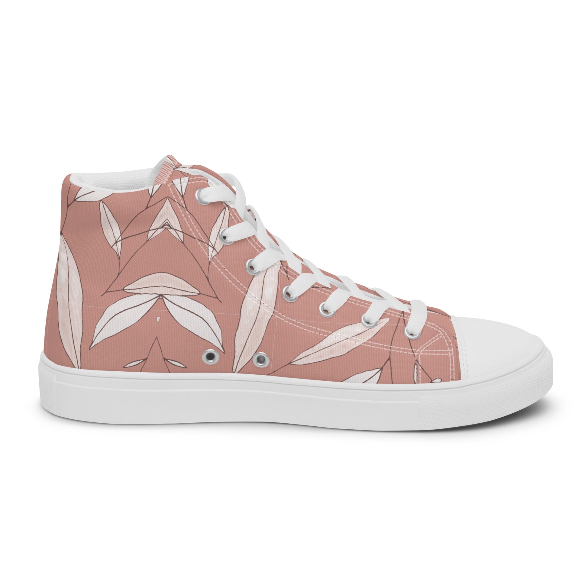 Feathered Finesse Women's High Top Canvas Shoes - FLAKOUT