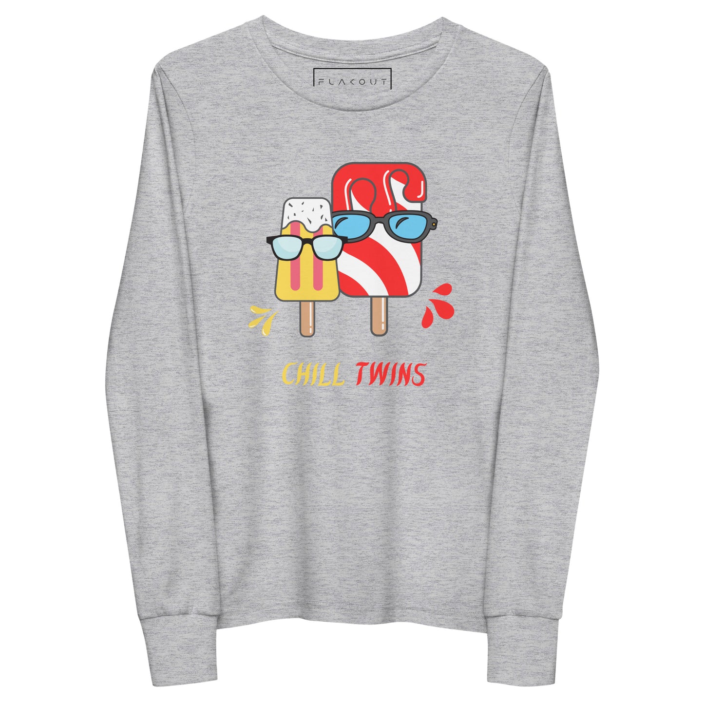 Chill Twins Unisex Kid's Long Sleeve Tee - FLAKOUT