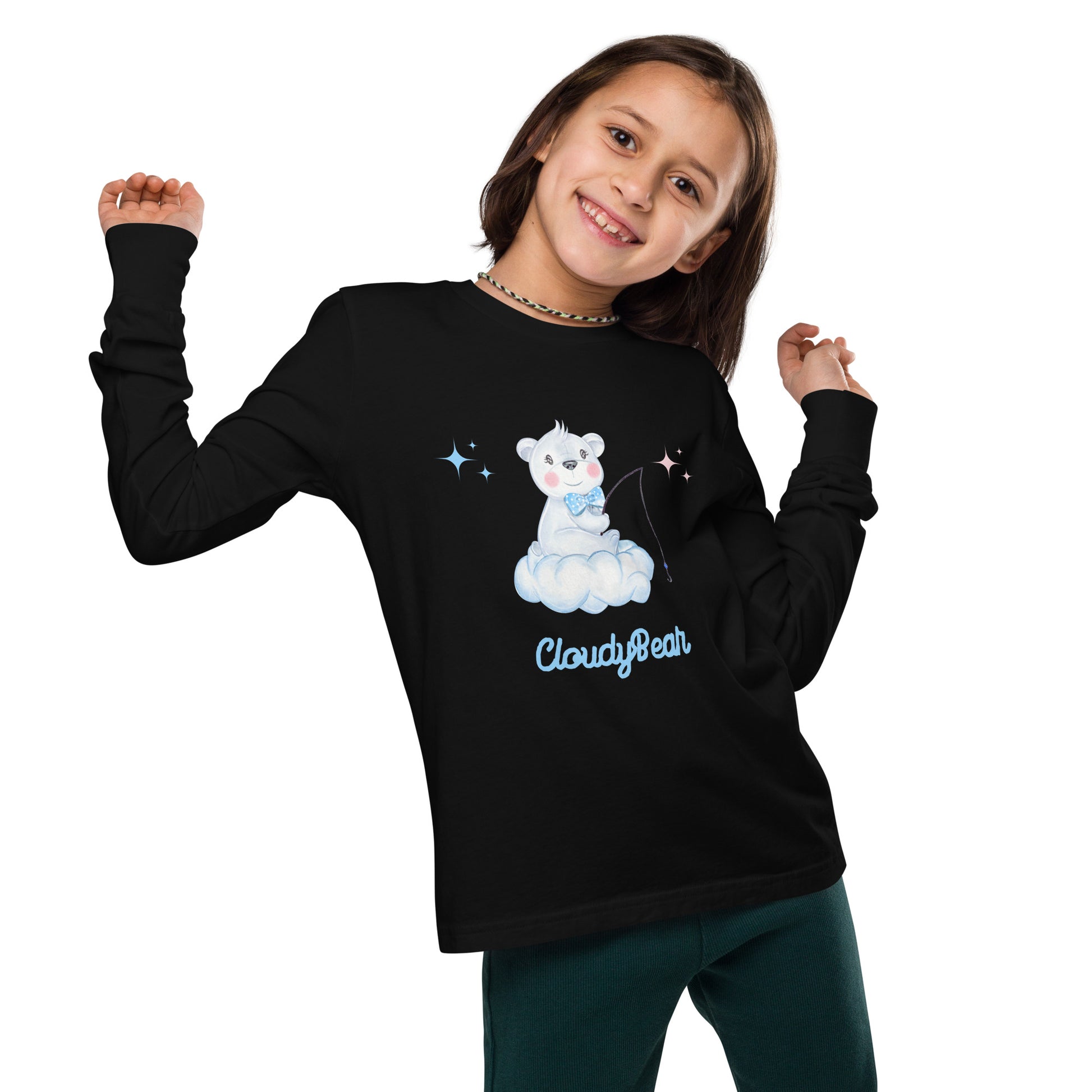 CloudyBear Girl's Long Sleeve Tee - FLAKOUT