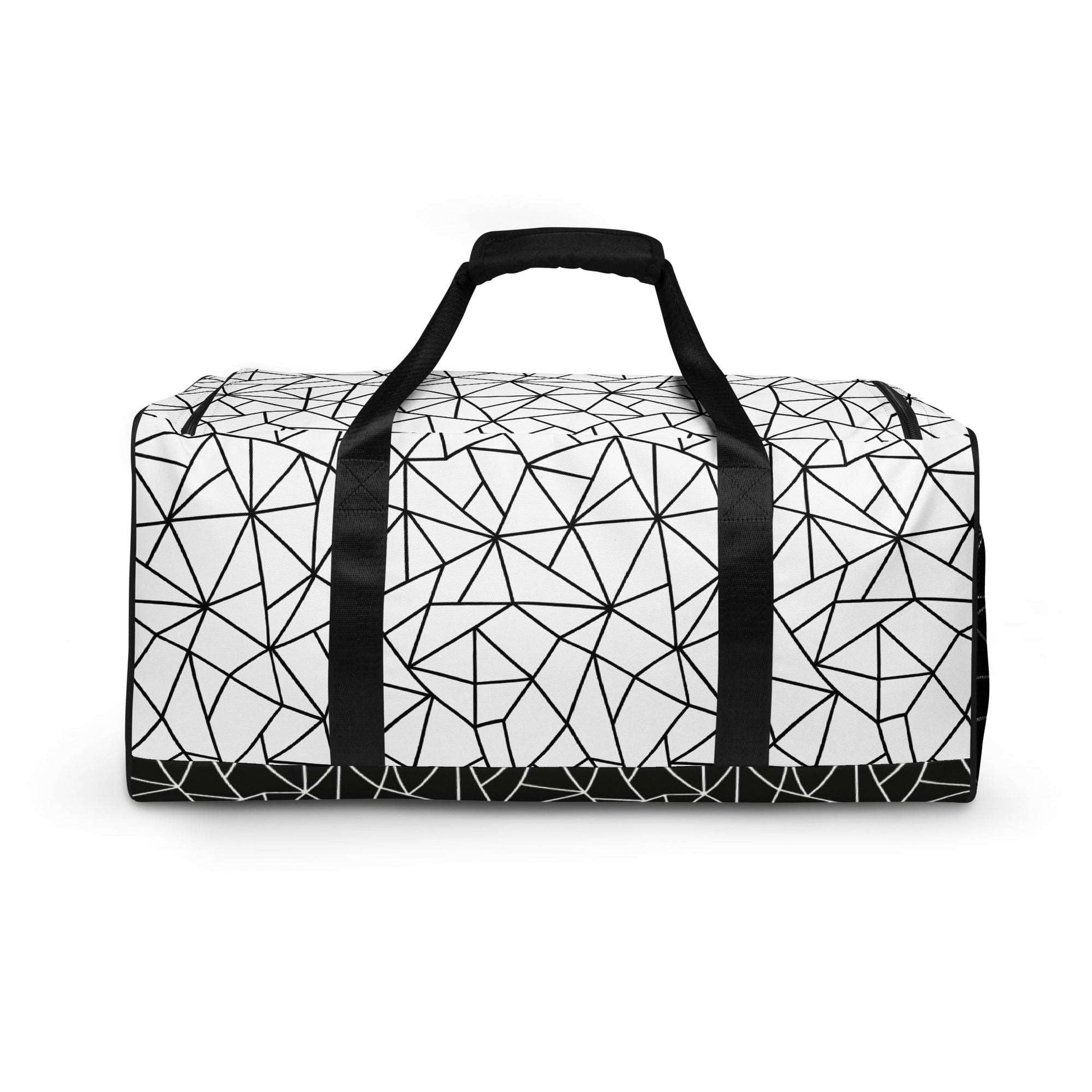 Angular Allure White Duffle Bag - FLAKOUT