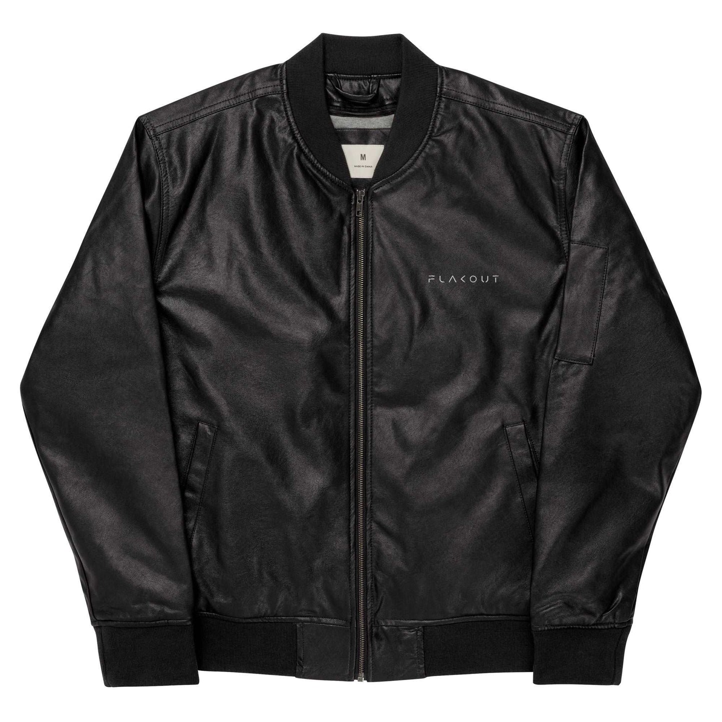 Leather Bomber Jacket - FLAKOUT