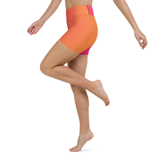 Citrus Splash Women's Yoga Shorts - FLAKOUT