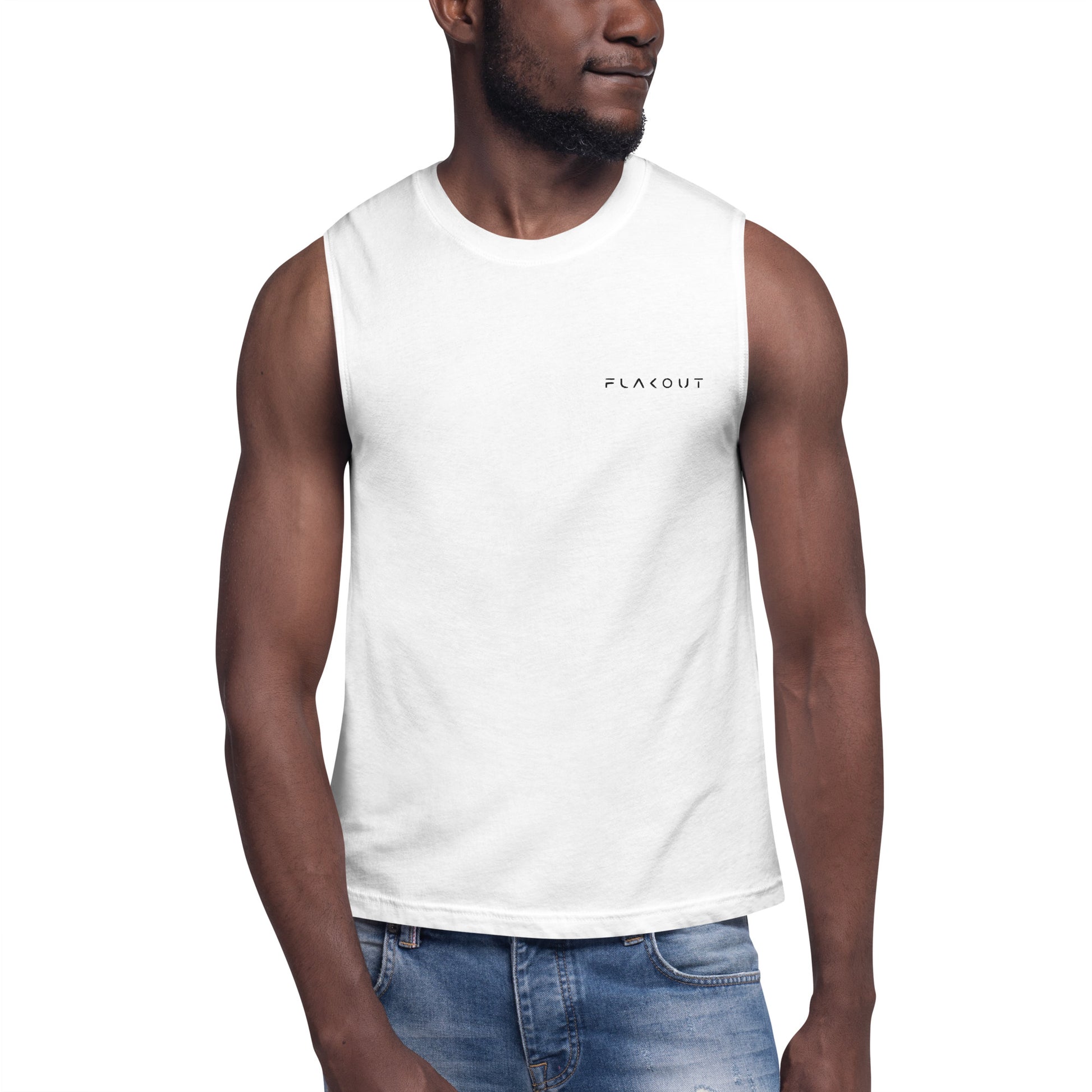 Muscle Shirt Embroidered Logo - FLAKOUT