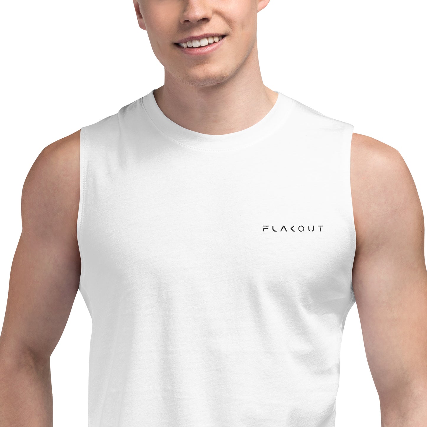 Muscle Shirt Embroidered Logo - FLAKOUT